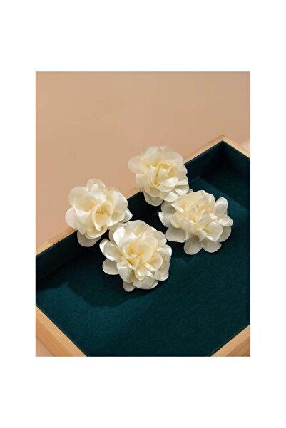 Pursehuit Butter white earrings, flower shape, Berry C16