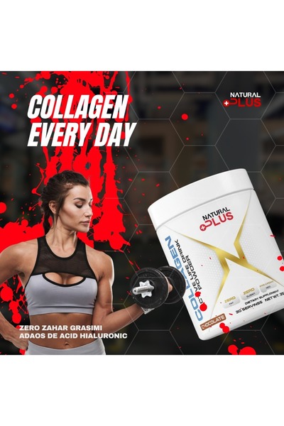 Collagen Natural Plus Collagen Active Life Drink Powder 360 g ,aroma ciocolata