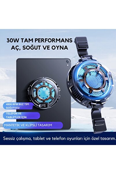 Polham 4800RPM 30W Yüksek Güçlü Telefon ve Tablet Soğutucu Fan – Sessiz, Many...