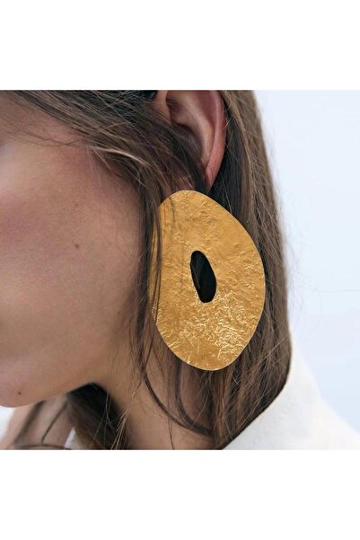 Pursehuit Gold-colored earrings, oval shape, Marcus C7