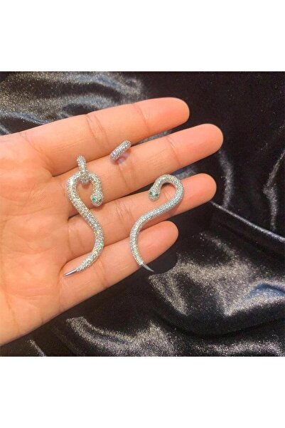 Pursehuit Cercei argintii, formă de șarpe, cu pietre de zirconiu, Nava C3