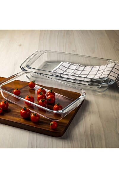 Alberto عبوة اقتصادية مكونة من 3 قطع من شوايات الزجاج المستطيلة (سعة: 1.6 لتر...