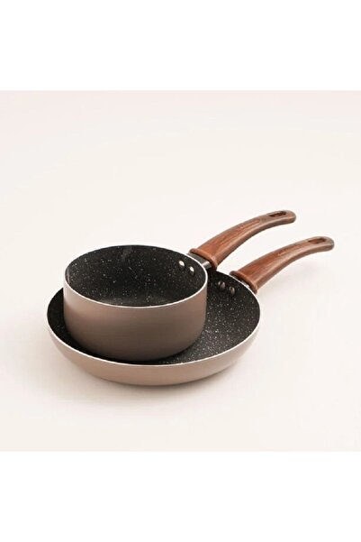 Alberto Brown 2 piece set: frying pan with sauce dish