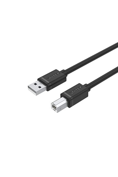 Unitek كابل USB 2.0 إلى USB-B، سرعة نقل بيانات تصل إلى 480 ميجابت في الثانية، نحاسي مكشوف، 3 أمتار، أسود | Y-C420GBK