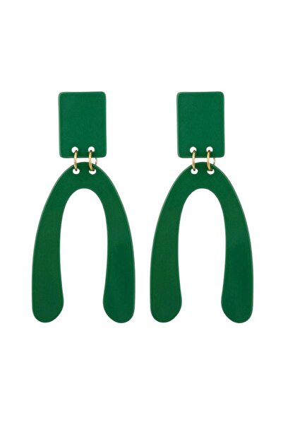 Pursehuit Cercei verzi, formă abstractă, Leona C3