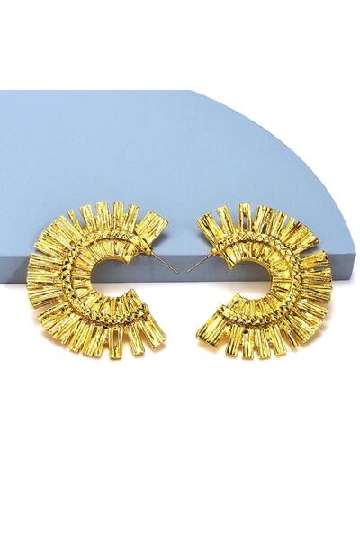 Pursehuit Cercei culoare aurie, semirotunzi, Halvard C5