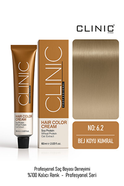 CLINIC PYROO No: 6.2 Saç Boyası – Hair Color Cream 60 ml - Bej Koyu Kumral