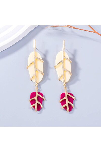 Pursehuit Cercei aurii, formă de frunză, cu pietre, Mylius C4