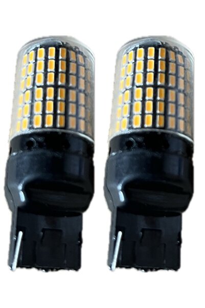 TEKNOPARTS T20 W21/5W 12V-24V OTO SİNYAL AMPULÜ TURUNCU LED (2Lİ BLİSTER)