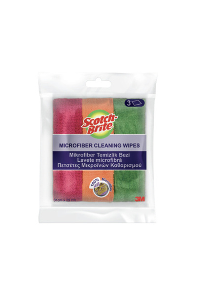 Scotch Brite Microfiber Cleaning Wipes 10+3 pcs Pack – 30x30cm Multi-Surface Cloths