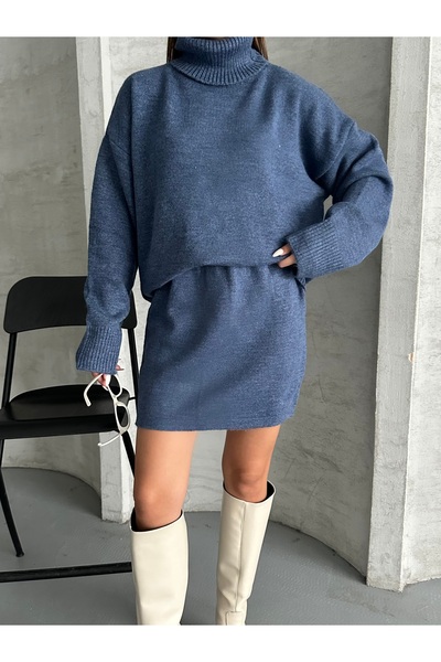 ARONLİ Міні-спідниця, рибальський светр, комплект трикотажу