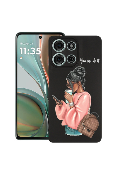 bestcase Λεπτή θήκη σιλικόνης για Motorola Moto G75, Shopping Girl, 1926338 B...