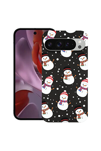 bestcase Carcasă subțire din silicon pentru Google Pixel 9 Pro XL, Om de zăpa...