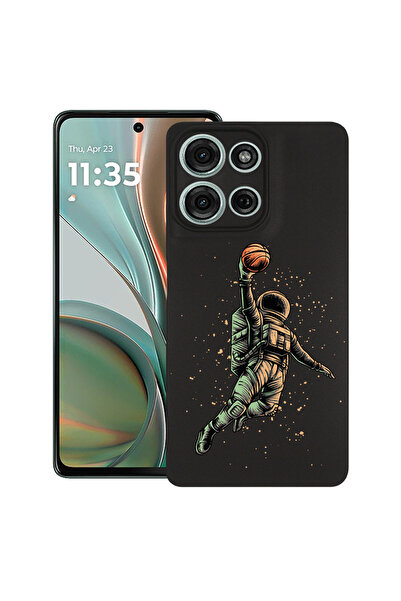 bestcase Carcasă subțire din silicon pentru Motorola Moto G15, Astronaut Bask...
