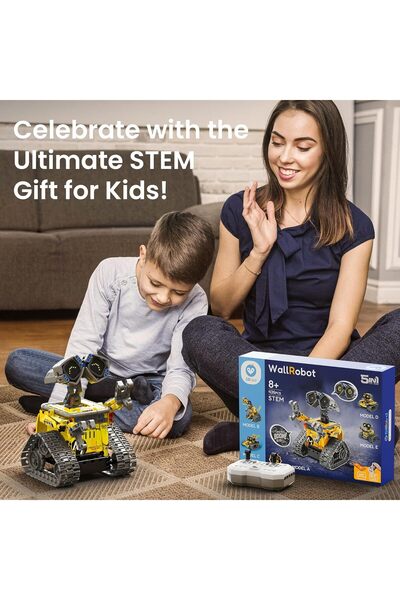 Sillbird 5'i 1 Arada STEM Robot Yapım Seti | Kumandalı & Uygulama Kontrollü | Kodlama Oyuncağı