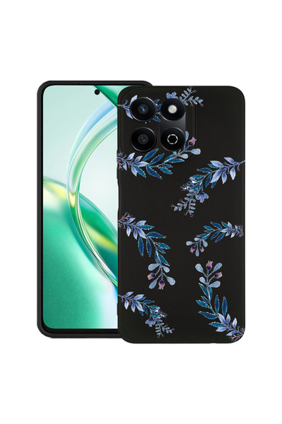 bestcase Carcasă subțire din silicon pentru Honor 200 Smart, flori albastre, ...