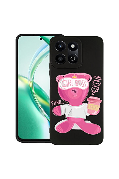 bestcase Carcasă subțire din silicon pentru Honor 200 Smart, Teddy Bear - Gri...