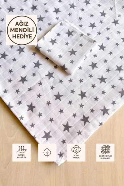 Sevza Kids Multi-Purpose Muslin Blanket & Throw, with Mouth Wipes Gift, 100% ...