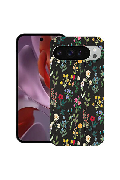 bestcase Carcasă subțire din silicon pentru Google Pixel 9 Pro XL, Flori de p...