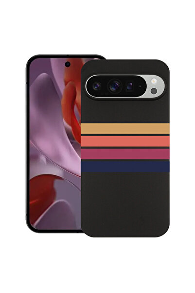 bestcase Carcasă subțire din silicon pentru Google Pixel 9 Pro XL, linii retro, 1926334 B 1479