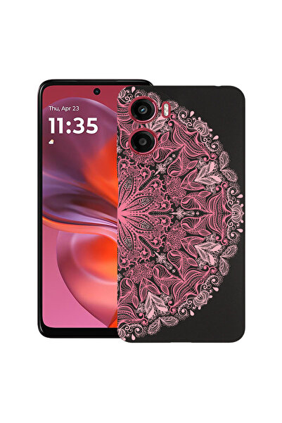 bestcase Λεπτή θήκη σιλικόνης για Motorola Moto G05, ροζ δαντέλα, 1926336 B 21