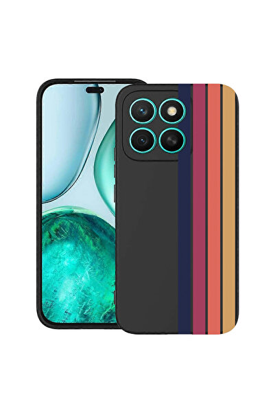 bestcase Carcasă subțire din silicon pentru Honor X8C, linii retro, 1992026 B...