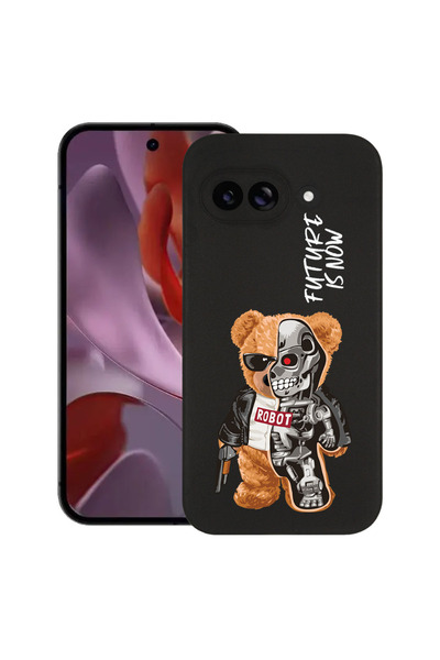 bestcase Carcasă subțire din silicon pentru Google Pixel 9a, jumătate robot, jumătate ursuleț de pluș, 1926335 B 931