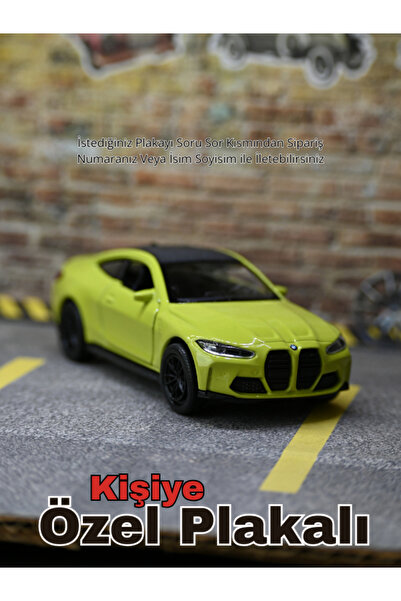 bebeym Bmw M4 Metal Oyunca Araba - Kişiye Özel Plakalı