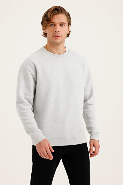 COMBİNE MİCHAİL Чоловічий велосипедний комір, сірий світшот