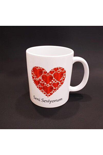 İstangül Butik I Love You Printed Mug with Heart