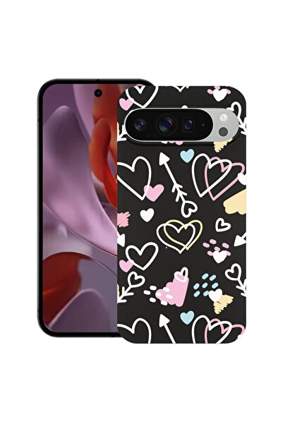 bestcase Carcasă subțire din silicon pentru Google Pixel 9 Pro XL, simboluri ...
