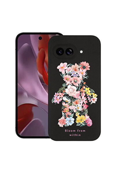 bestcase Carcasă subțire din silicon pentru Google Pixel 9a, Teddy Bear Bloom...