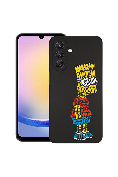 bestcase Тънък силиконов калъф за Samsung Galaxy M16 5G, калиграфия Барт Симп...