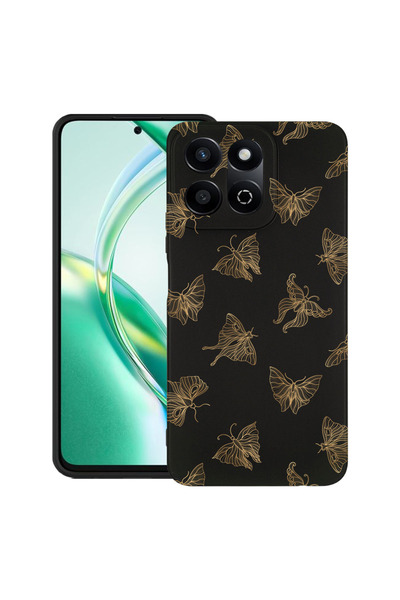 bestcase Carcasă subțire din silicon pentru Honor 200 Smart, fluture auriu, 1...