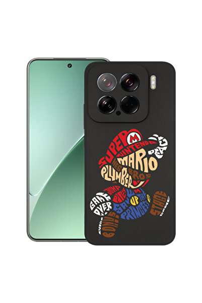 bestcase Carcasă subțire din silicon pentru Xiaomi 15, Caligrafie Super Mario...