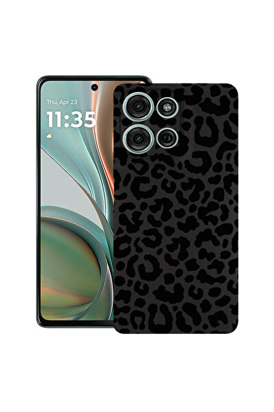 bestcase Carcasă subțire din silicon pentru Motorola Moto G15, model Leopard,...