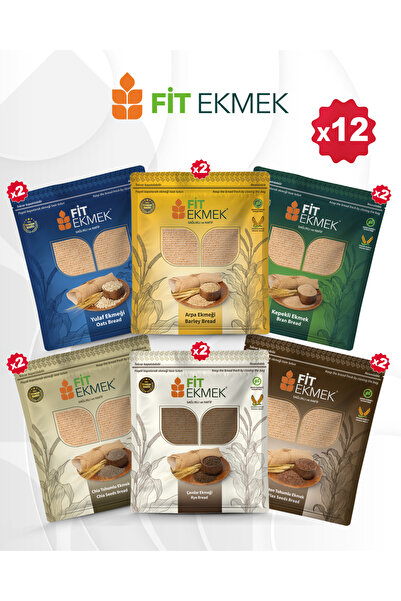fit 2li Kepekli ,2li Yulafli ,2li Chia ,2li Arpa ,2li Çavdar ve 2li Keten Tohumlu Lavaş Ekmeği 300gr