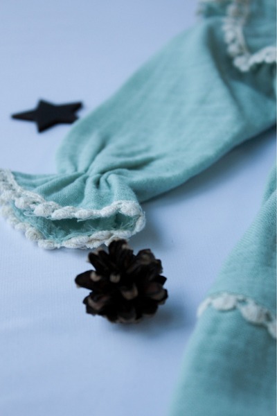 Pio Kids Pamuk Rahat Uzun Kollu,broş ve Dantel Detaylı Müslin 6-24 Ay Kız Çocuk Bebek Elbisesi