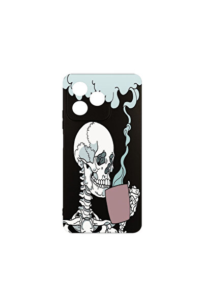 bestcase Λεπτή θήκη σιλικόνης για Xiaomi Redmi 13, Skull, 1923377 B 252