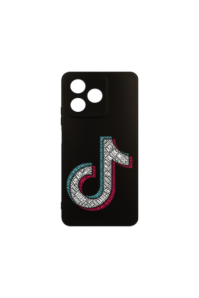 bestcase Carcasă subțire din silicon pentru Xiaomi Redmi 13, Calligraphy TikT...