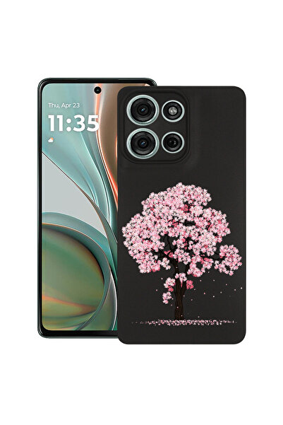 bestcase Carcasă subțire din silicon pentru Motorola Moto G75, flori de cireș...