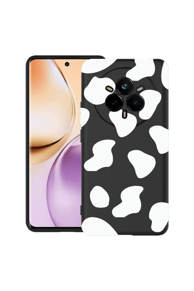 bestcase Carcasă subțire din silicon pentru Realme 14 Pro Plus 5G, Black Cow,...