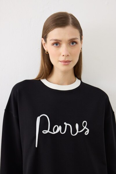 MVStore TUNICĂ SWEATSHIRT BRODATĂ PARIS PENTRU FEMEI