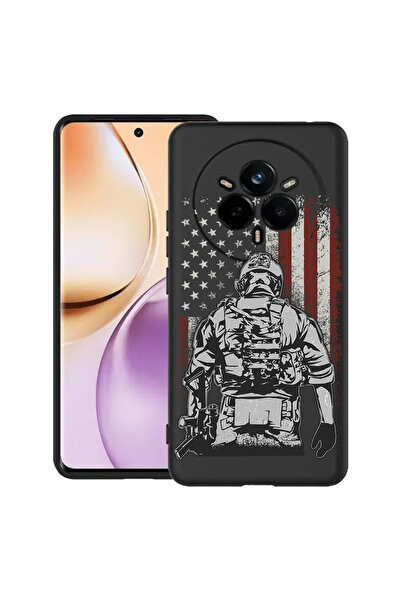 bestcase Carcasă subțire din silicon pentru Realme 14 Pro 5G, American Soldie...