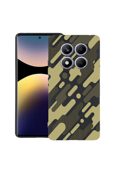 bestcase Λεπτή θήκη σιλικόνης για Xiaomi Redmi Note 14 Pro 4G, πράσινο καμουφ...