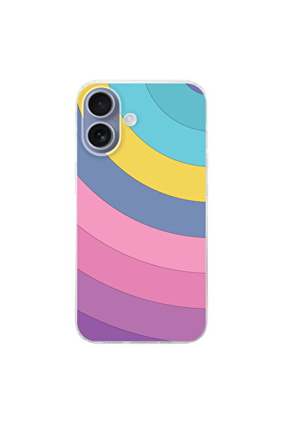 PrintiFy Apple iPhone 16 Plus İle Uyumlu Renk Cümbüşü 2 Baskılı Kamera Koruma...