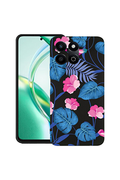 bestcase Carcasă subțire din silicon pentru Honor 200 Smart, flori albastre t...