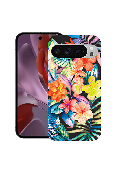 bestcase Carcasă subțire din silicon pentru Google Pixel 9 Pro XL, flori topi...