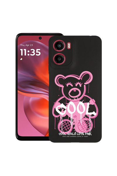 bestcase Carcasă subțire din silicon pentru Motorola Moto G05, Teddy Bear Coo...