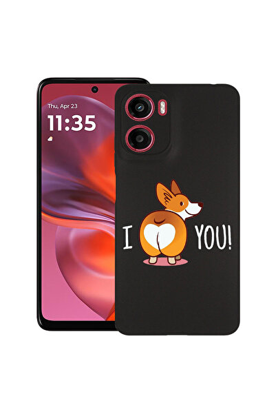 bestcase Carcasă subțire din silicon pentru Motorola Moto G05, Emoji dulce cu...